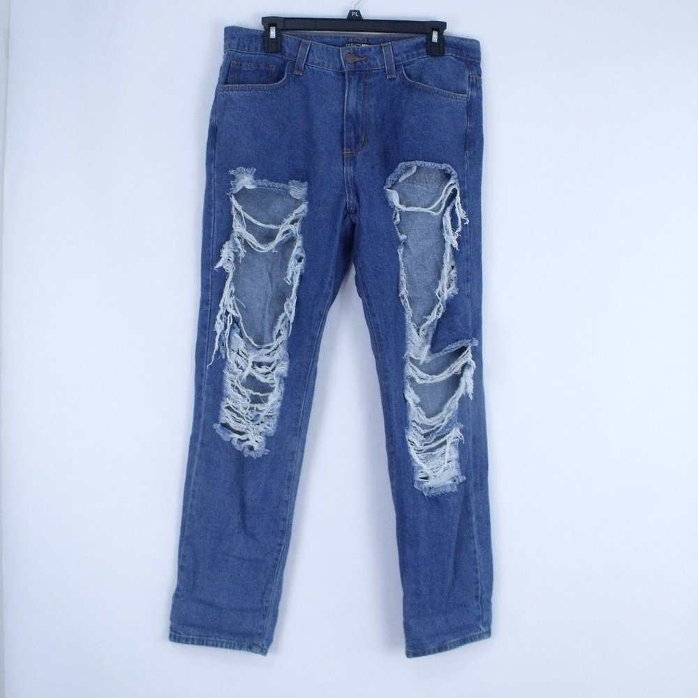 Fashion Nova Destroyed Boyfriend Jeans 11